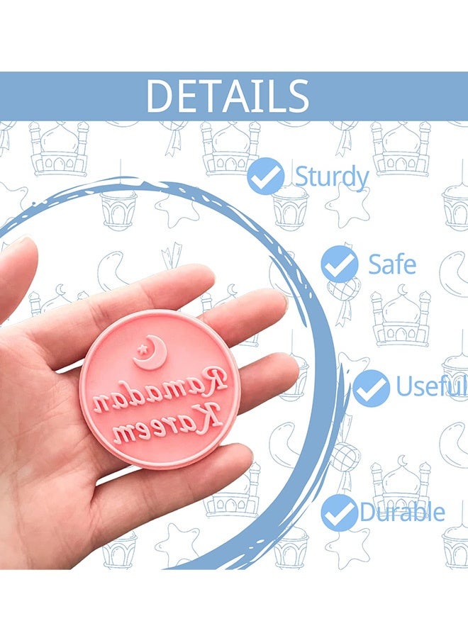 10 Pcs Ramadan Eid Mubarak Cookie Cutter Set Biscuit Stamps with Islamic Elements Crescent Lantern Mosque Ideal for Ramadan Kareem Baking Eid Party Treats Home DIY Dessert Making - Image 5