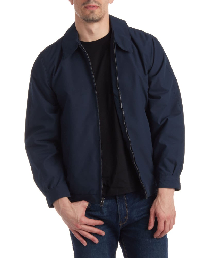 Perry Ellis Men's Golf Jacket - Lightweight Microfiber Water Resistant Windbreaker Jacket for Men with Cinched Waist (S-XL), Size Medium, Dark Sapphire - Image 1