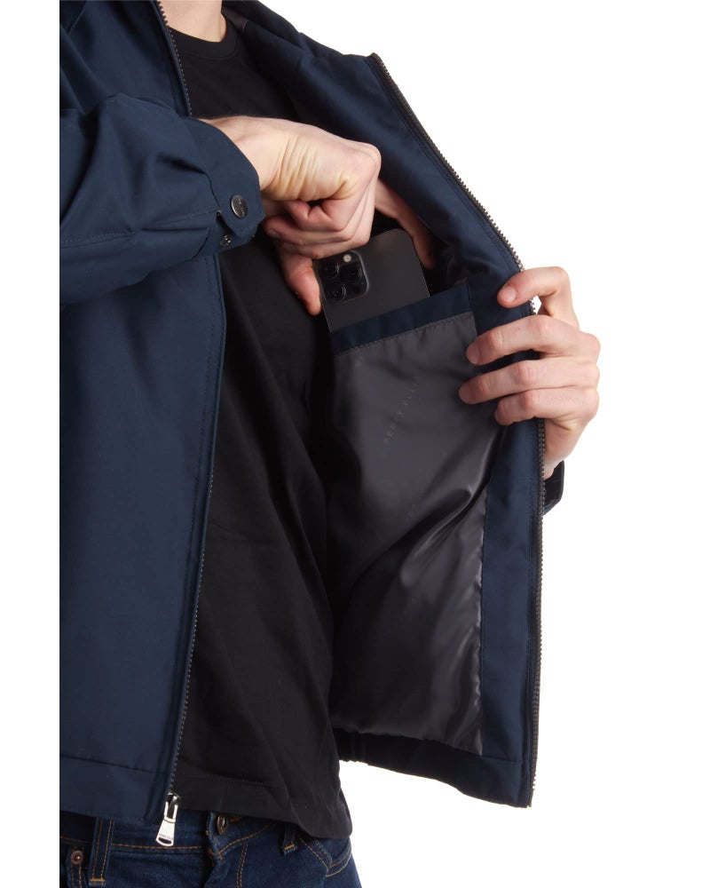 Perry Ellis Men's Golf Jacket - Lightweight Microfiber Water Resistant Windbreaker Jacket for Men with Cinched Waist (S-XL), Size Medium, Dark Sapphire - Image 4