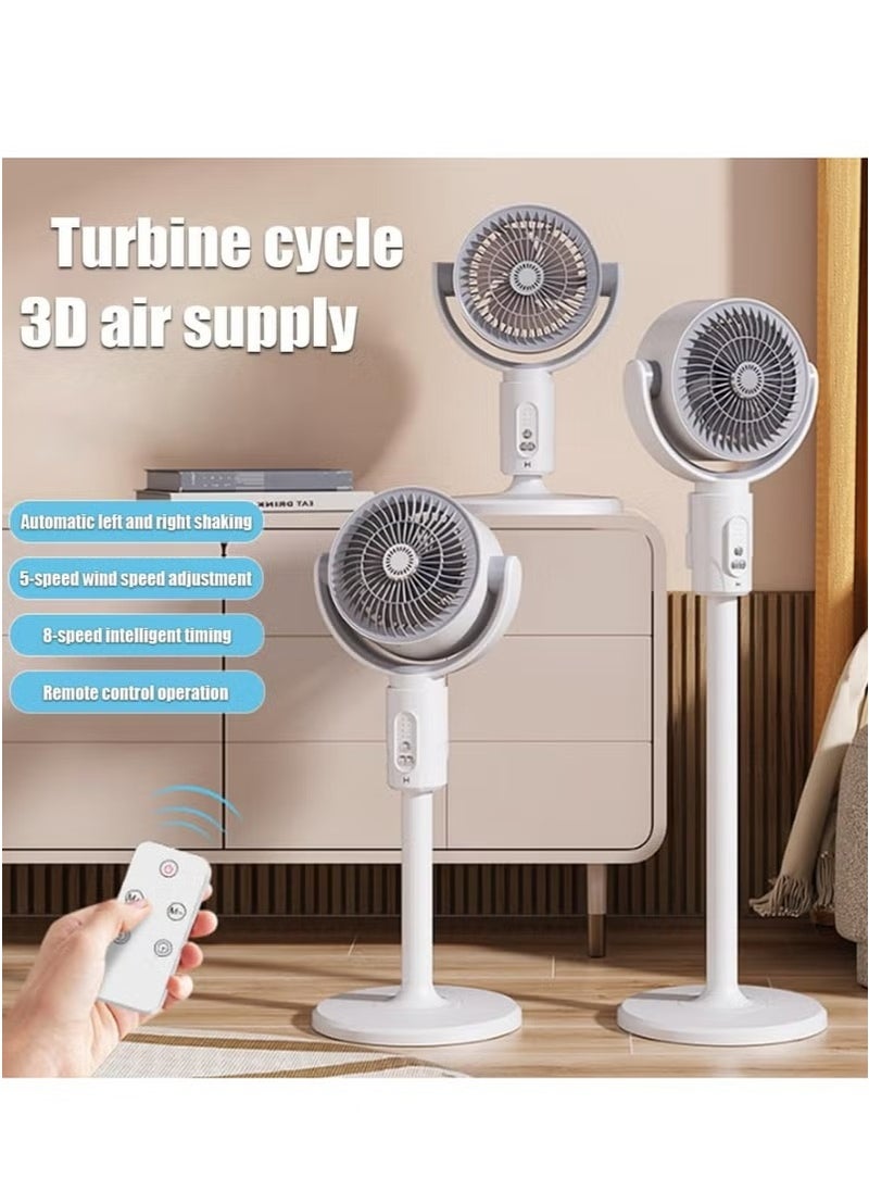 ACLIX Silent Tower Fan With Remote Control Powerful Fan 360 Circulation Quiet And Powerful Floor Fan Smart Oscillating Fan 5 Wind Speeds 8 Speed Intelligent Timing Adjustable Height Standing Fan  - Image 3