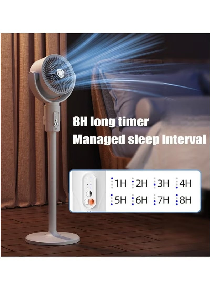 ACLIX Silent Tower Fan With Remote Control Powerful Fan 360 Circulation Quiet And Powerful Floor Fan Smart Oscillating Fan 5 Wind Speeds 8 Speed Intelligent Timing Adjustable Height Standing Fan  - Image 4