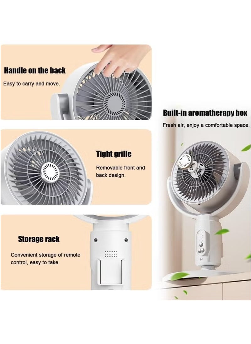 ACLIX Silent Tower Fan With Remote Control Powerful Fan 360 Circulation Quiet And Powerful Floor Fan Smart Oscillating Fan 5 Wind Speeds 8 Speed Intelligent Timing Adjustable Height Standing Fan  - Image 2