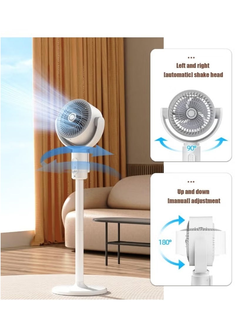 ACLIX Silent Tower Fan With Remote Control Powerful Fan 360 Circulation Quiet And Powerful Floor Fan Smart Oscillating Fan 5 Wind Speeds 8 Speed Intelligent Timing Adjustable Height Standing Fan  - Image 1