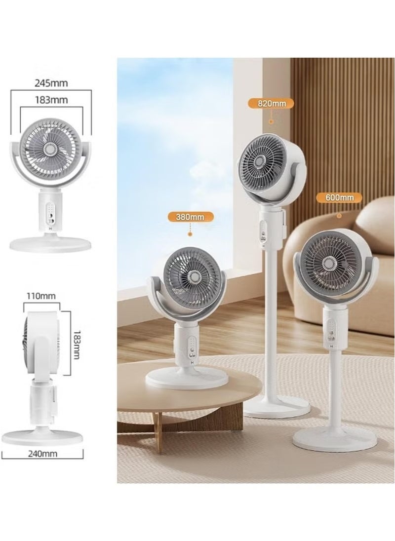Silent Tower Fan With Remote Control Powerful Fan 360 Circulation Quiet And Powerful Floor Fan Smart Oscillating Fan 5 Wind Speeds 8 Speed Intelligent Timing Adjustable Height Standing Fan