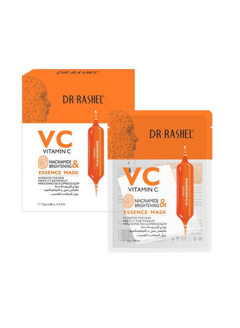 DR. RASHEL VC & Nicotinamide Silk Mask, Aloe Soothing Smoothing Essence Mask, 24K gold mask, Hyaluronic Acid Super Moisturizing Mask (set of 4)  - Image 5