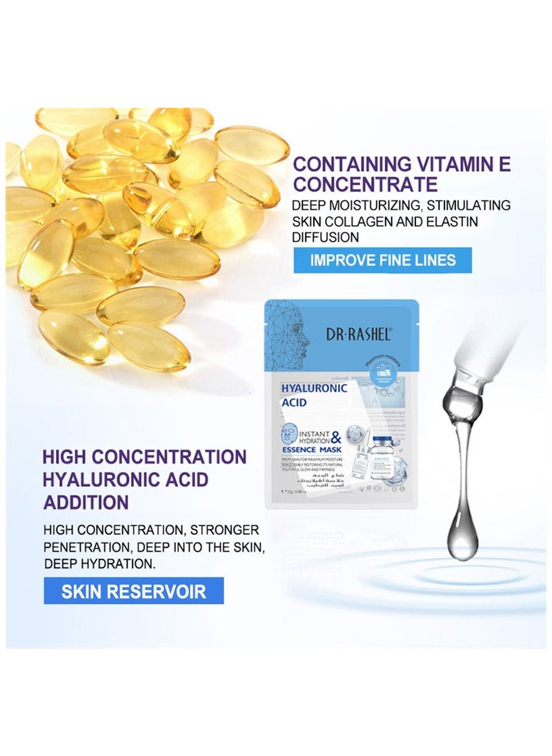 DR. RASHEL VC & Nicotinamide Silk Mask, Aloe Soothing Smoothing Essence Mask, 24K gold mask, Hyaluronic Acid Super Moisturizing Mask (set of 4)  - Image 4