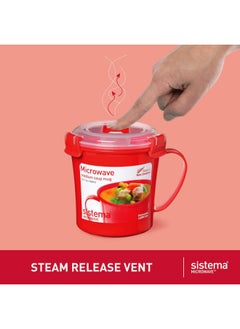 Sistema Microwave Soup Mug, 656 ml - Red  - Image 1