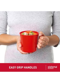 Sistema Microwave Soup Mug, 656 ml - Red  - Image 4