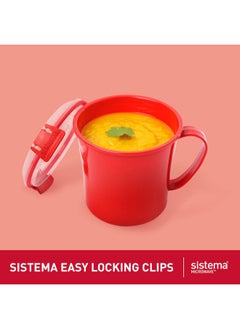 Sistema Microwave Soup Mug, 656 ml - Red  - Image 3