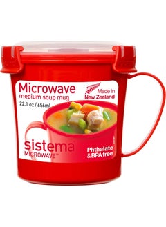 Sistema Microwave Soup Mug, 656 ml - Red  - Image 5