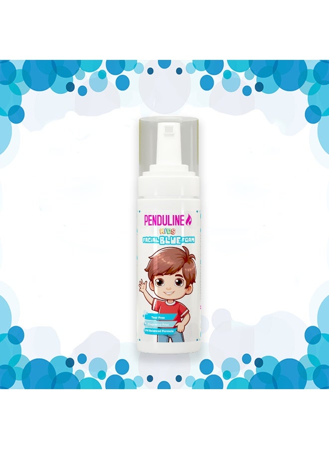 Penduline Kids Facial Blue Foam: Antioxidant-Rich, Moisturizing, and Soothing Formula |  free from Sulfate and alcohol | 150 ML - Image 1