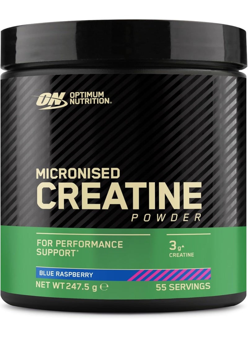 ON Optimum Nutrition Micronised Creatine 247.5g Blue Raspberry - Image 1