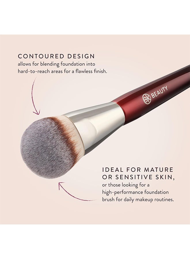 بي كيه بيوتي فرشاة - 101 فرشاة مؤسسة مخطوطة - فرشاة ماكياج مؤسسة - فرشاة الوجه للأسس السائلة أو الكريمة - Image 5