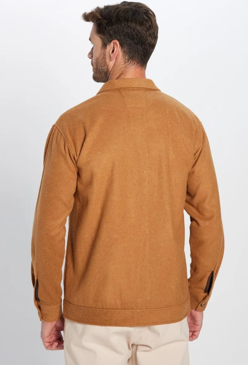 تودورس Men's Relax Fit Casual Cut Lumberjack Collar Double Pocket Plain Winter Shirt
