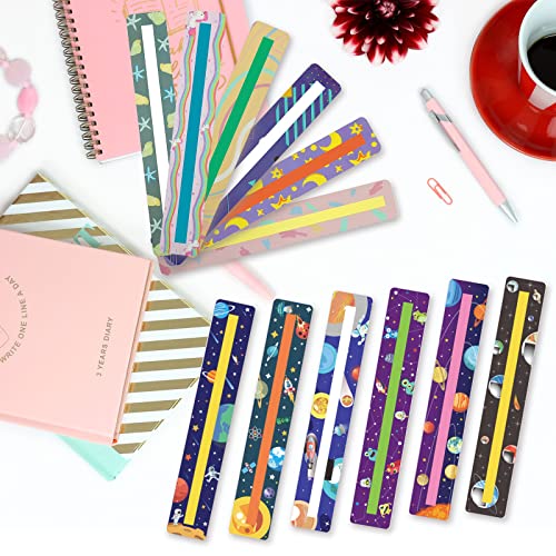 itechpanda 16 Pieces Reading Guide Strips for Kids Cartoon Guided Reading Strips Highlight Strips Colored Highlighter Bookmarks for Helping Dyslexics Children Teacher Education Classroom Supplies - Image 3