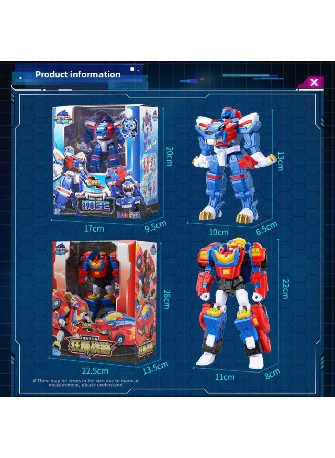 Genuine Mini Secret Service Team Beast King Power Children's Toy Transformed Alligator Eagle Lion King Mecha King Kong Robot Boy-Color:804104 Mini Agent Mech-Crocodile King - Image 5