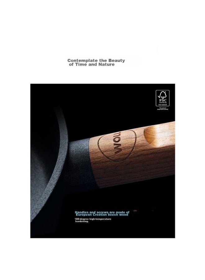 Woll German Imported Non-stick Wok, Uncoated, less, For Home Cooking, Compatible With Induction Cookers - Image 3