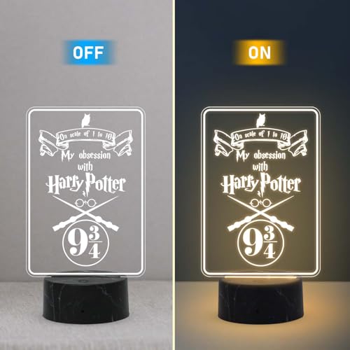 GIFTMEBAZAR 3D Illusion HarryPorter369 Night Lamp with Warm White Light & USB Powered | HarryPotter369 Theme Return Gift | Birthday Gift for Kids | Desk Table Lamp (Design 1) - Image 2