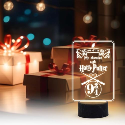 GIFTMEBAZAR 3D Illusion HarryPorter369 Night Lamp with Warm White Light & USB Powered | HarryPotter369 Theme Return Gift | Birthday Gift for Kids | Desk Table Lamp (Design 1) - Image 3
