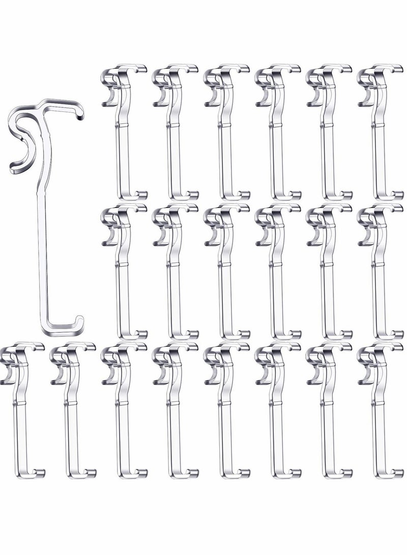 NIBEMINENT Valance Clips Window Blind Clear Plastic Retainer Hidden for Horizontal 2.5 Inch (20 Pieces)  - Image 1