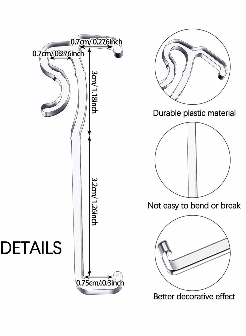 NIBEMINENT Valance Clips Window Blind Clear Plastic Retainer Hidden for Horizontal 2.5 Inch (20 Pieces)  - Image 3