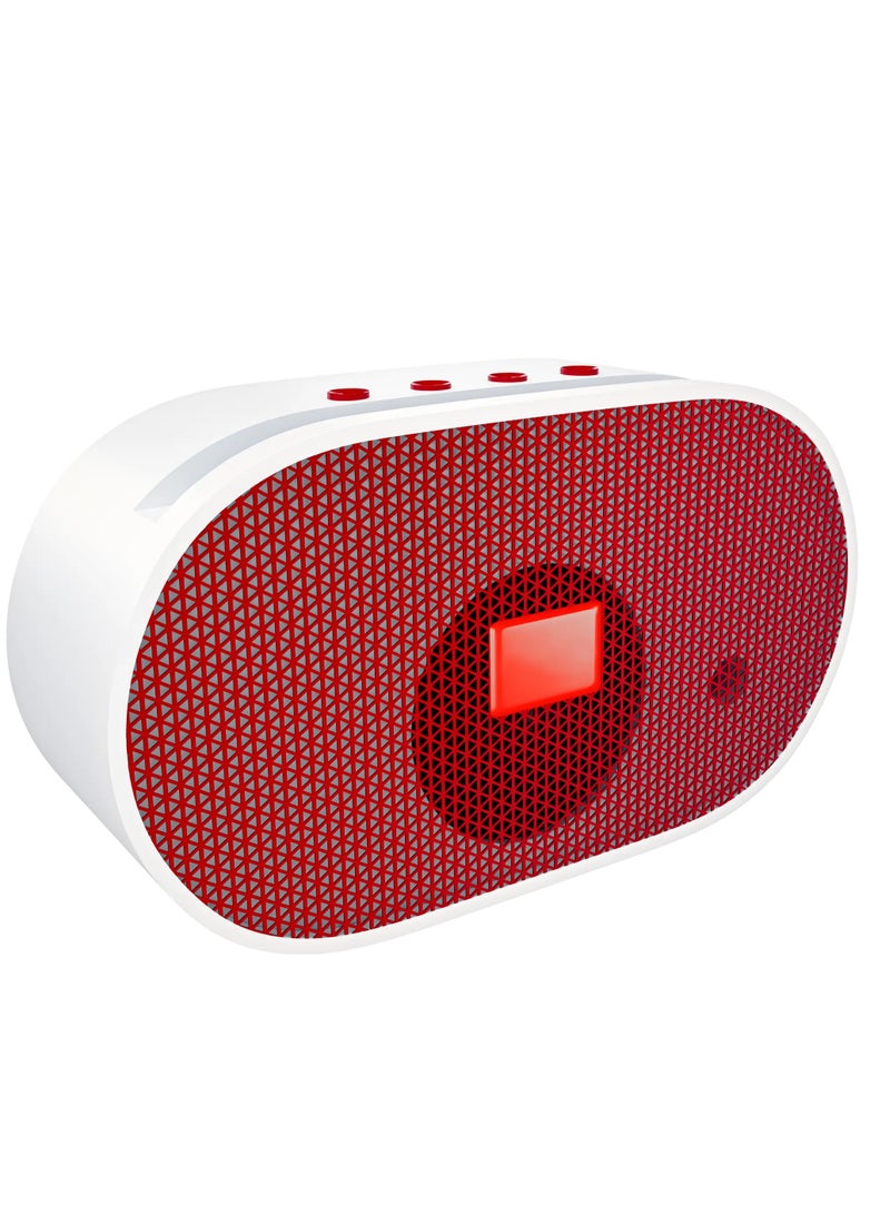 A012 Outdoor Colorful LED Light Mp3 Speaker Mini Portable Wireless Speaker white red - Image 2