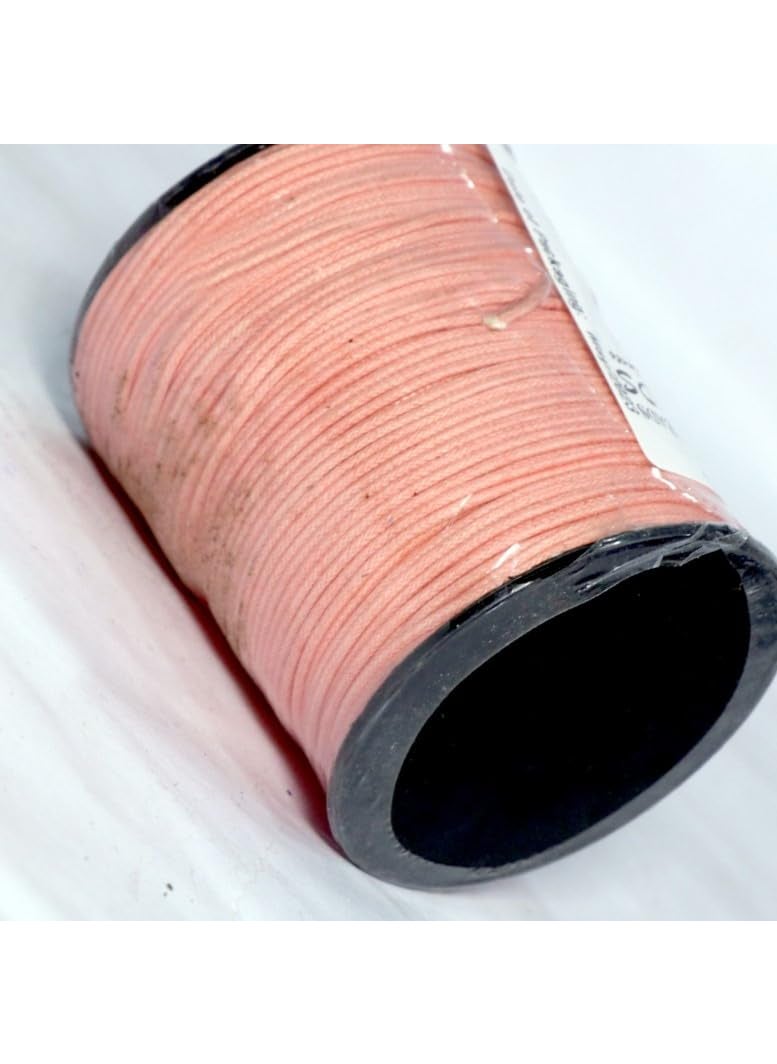 Torex TOREX� 92 Mt, 1mm Thick, Roll Braided Wax Cotton Cord for DIY Jewellery Making, Beading, Art and Craft Work and Handicrafts, (Pack of 1 pcs Peach)  - Image 3