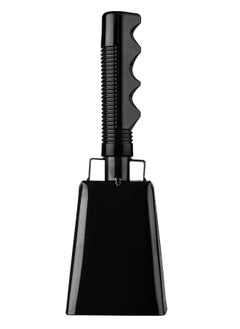 Generic 8 inch Steel Cow Bell with Handle Cowbells, Cheering Hand Bell for Sports Events,Football Games,Party,Farm,Hand Chimes Musical Instruments, Noise Makers,Loud Call Bell (Black)  - Image 1