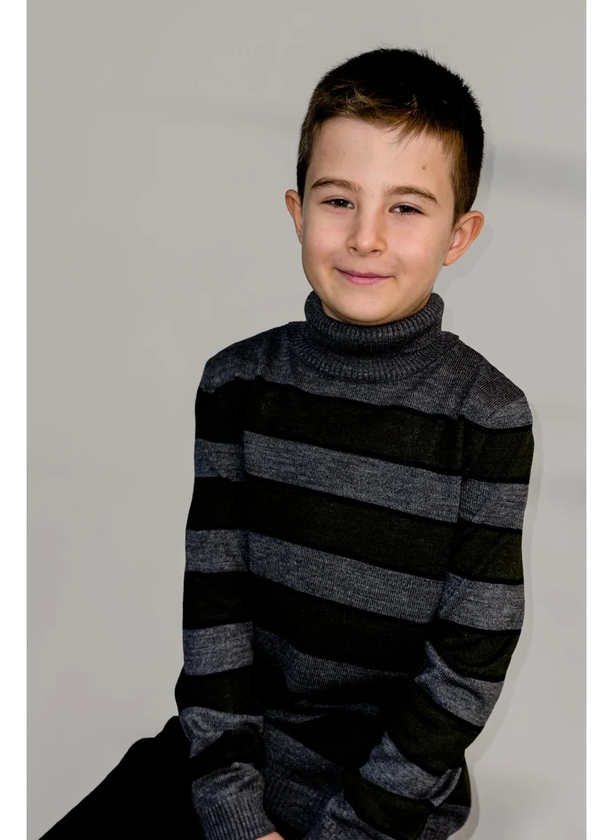 Alexander Gardi Kids Turtleneck Striped Sweater (C21-18749)