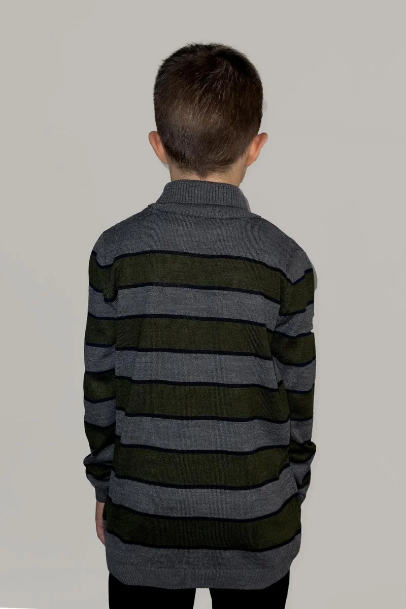 Alexander Gardi Kids Turtleneck Striped Sweater (C21-18749)