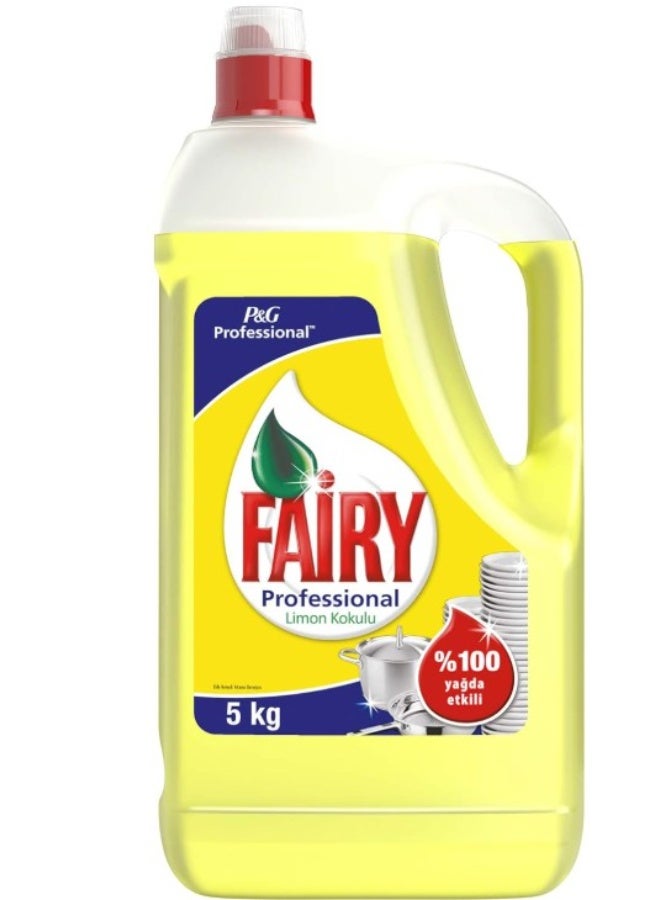 Fairy Lemon Dishwashing Liquid | Hand Dish Wash Liquid Soap | 5L - Image 1