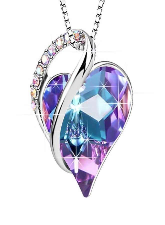 إيفيفك قلادة قلب من الكريستال النمساوي للنساء، قلادة أنيقة مطلية بالذهب عيار 14 قيراط، مجوهرات مضادة للحساسية (فيتريل لايت) - Image 1