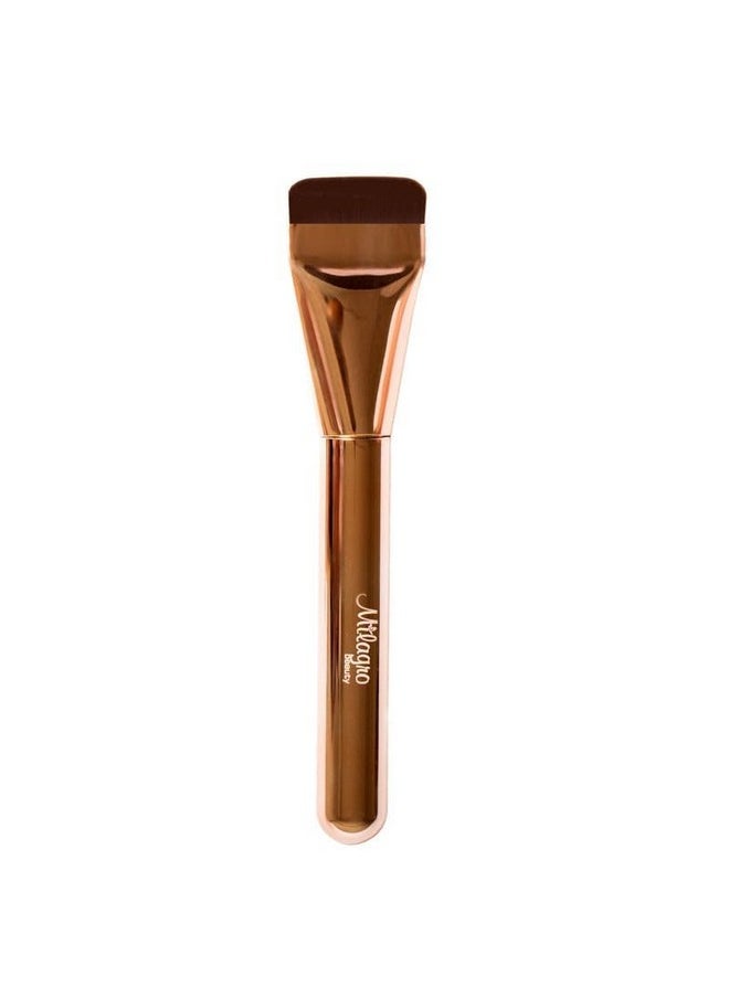 Milagro Beauty - Premium Glass Skin Foundation Flat Brush 18, High Density Korean Technique Spatula Brush For Blending Liquid Foundation & Cream Makeup | Ultra Thin Flat Brush - Image 1