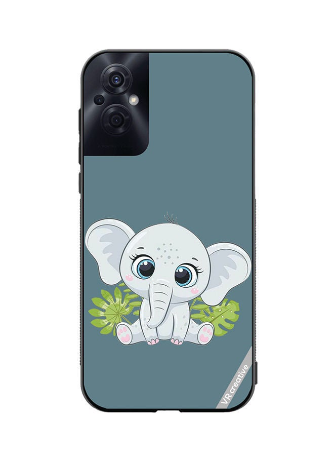 VR CREATIVE Protective Case Cover For Oppo Reno8 Z Elephant Design Multicolour - Image 1