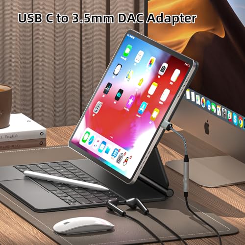 TIPSEAN USB C to 3.5mm Headphone Jack Adapter(2 Pack), USB-C to Aux Audio Dongle Cable for iPhone 17 Pro Max/17 Pro, 16/15 Pro Max, 16/15 Pro, Galaxy S23-S21 Ultra, Pixel, iPad Pro, MacBook (Gray) - Image 4