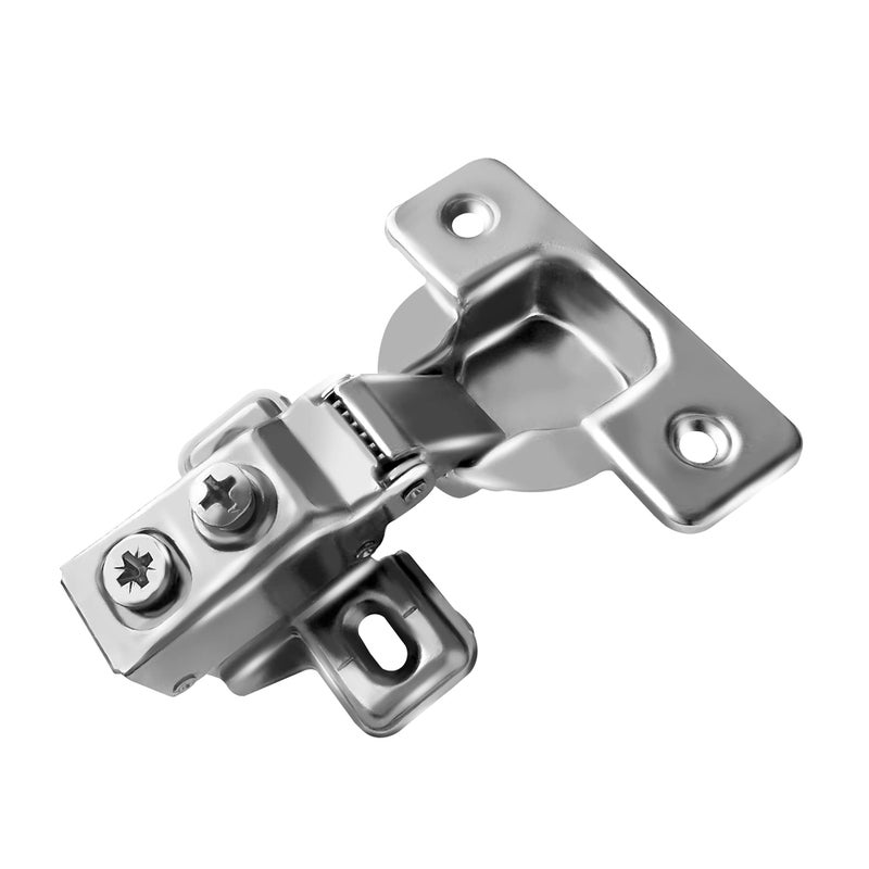 Berta 2 Pack 38 Overlay Hinges 45mm Stainless Steel Quiet 3D Soft Close Concealed for Face Frame Door Frameless Door 105 Open Angle Kitchen Replacement Self Closing Hidden Satin Nickel