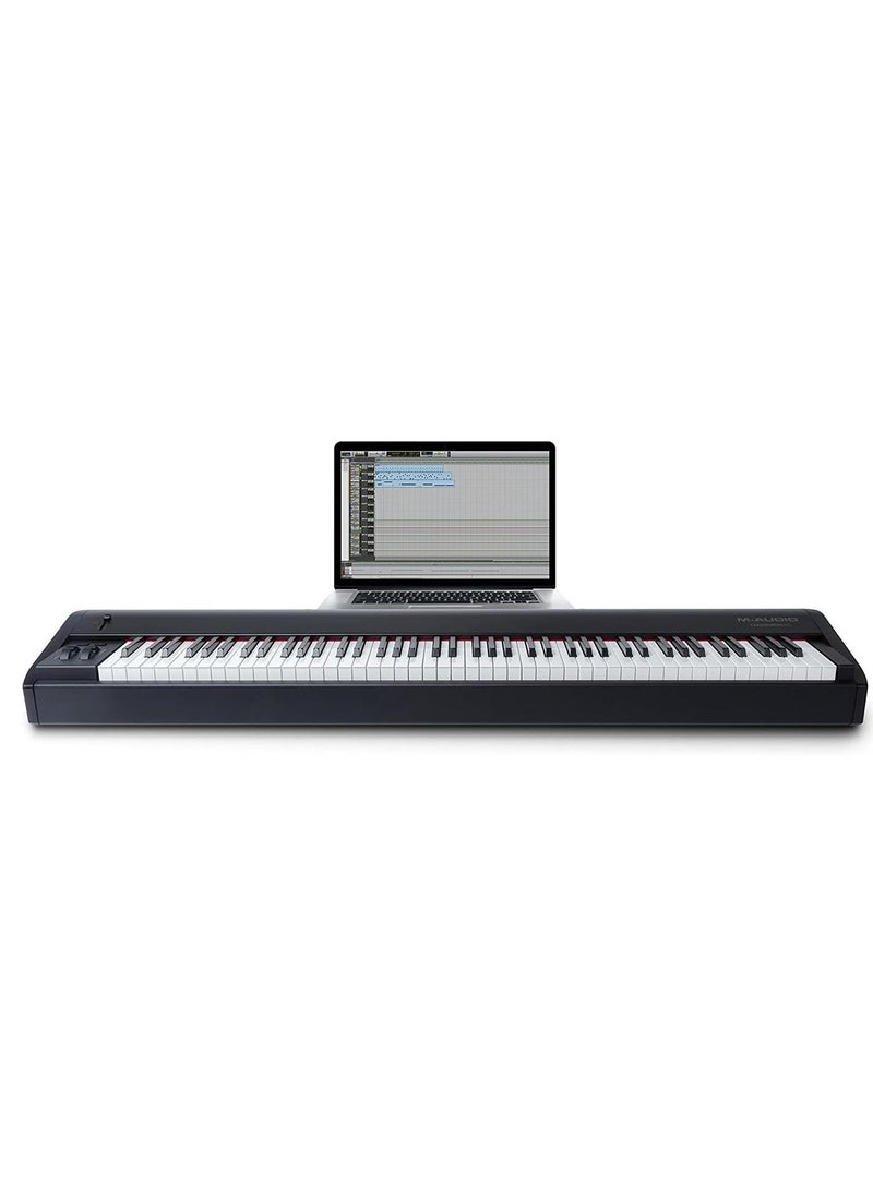 M-Audio - M-Audio Hammer 88 - Premium 88-Key Piano-Style Hammer-Action USB/MIDI Keyboard Controller Including Software Suite for Mac & PC - Image 1