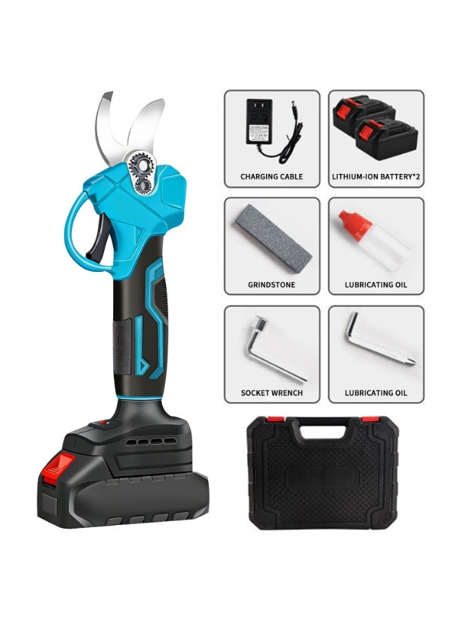 منشار شجرة ومقص تقليم لاسلكي بطول 4.5 متر، مقص شجرة كهربائي طويل المدى مع عمود تمديد، بطاريتان قابلتان لإعادة الشحن، منشار شجرة كهربائي خفيف الوزن محمول باليد لقطع الأغصان العالية وتقليم الحديقة - Image 1