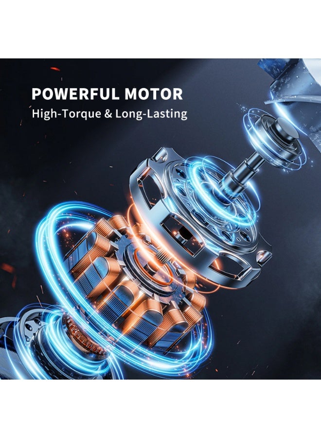 منشار شجرة ومقص تقليم لاسلكي بطول 4.5 متر، مقص شجرة كهربائي طويل المدى مع عمود تمديد، بطاريتان قابلتان لإعادة الشحن، منشار شجرة كهربائي خفيف الوزن محمول باليد لقطع الأغصان العالية وتقليم الحديقة - Image 3