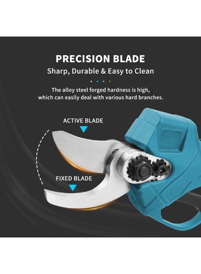 منشار شجرة ومقص تقليم لاسلكي بطول 4.5 متر، مقص شجرة كهربائي طويل المدى مع عمود تمديد، بطاريتان قابلتان لإعادة الشحن، منشار شجرة كهربائي خفيف الوزن محمول باليد لقطع الأغصان العالية وتقليم الحديقة - Image 2