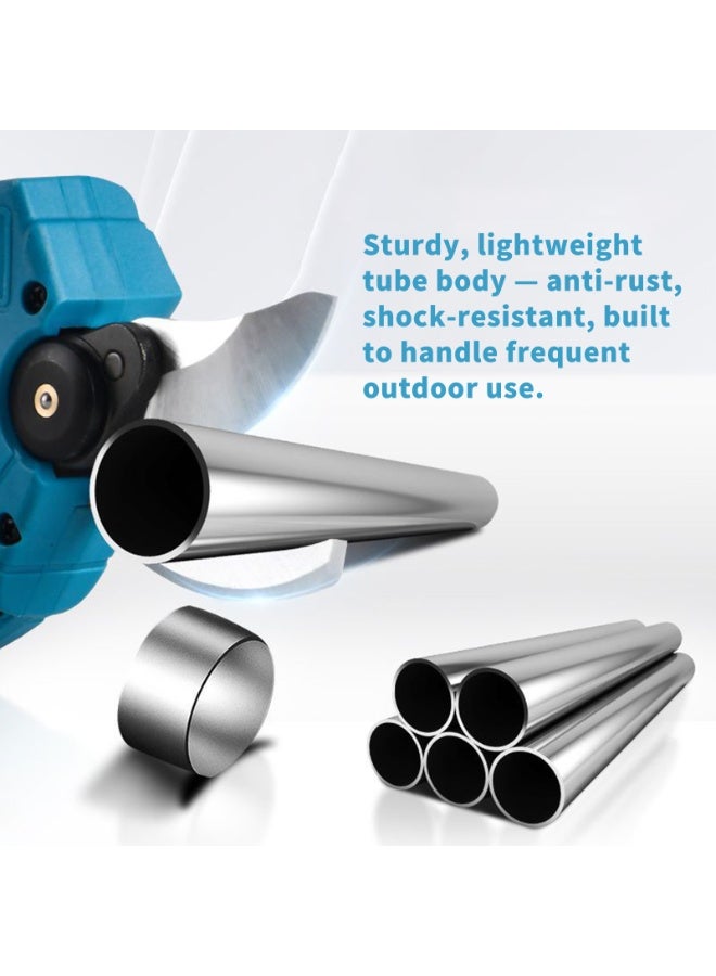 منشار شجرة ومقص تقليم لاسلكي بطول 4.5 متر، مقص شجرة كهربائي طويل المدى مع عمود تمديد، بطاريتان قابلتان لإعادة الشحن، منشار شجرة كهربائي خفيف الوزن محمول باليد لقطع الأغصان العالية وتقليم الحديقة - Image 5