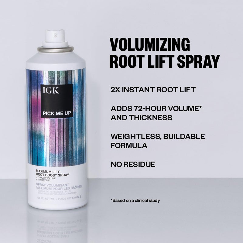 IGK PICK ME UP Maximum Lift Root Boost Spray | Instantly Lifts, Adds Volume + Thickness | Vegan + Cruelty Free | 5 Oz - Image 1