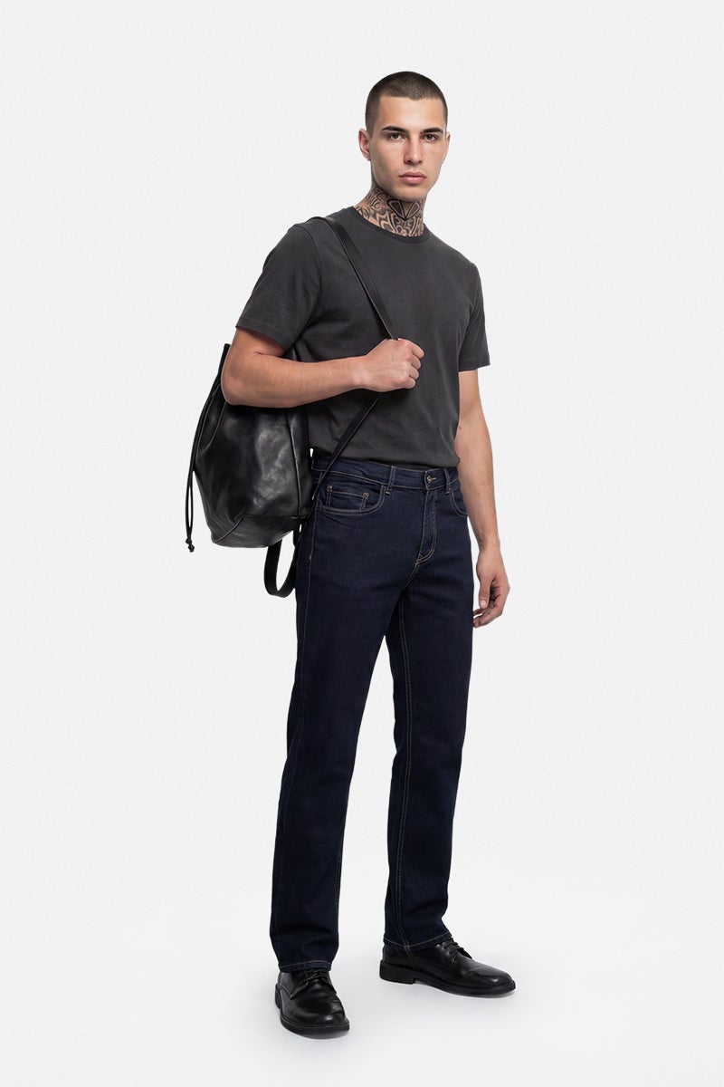 SNITCH Indigo Solid Straight Fit Casual Jeans - Image 3