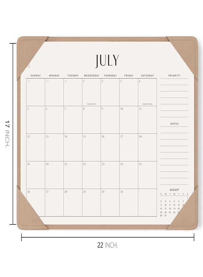 Jotsome Desk Calendar 2026 with Desktop Mat, Large Desk Pad Calendar From Now to December 2026 22x17 inch, Desk Blotter Calendar for Home Office and School, Easy Planning, Apricot - Image 2