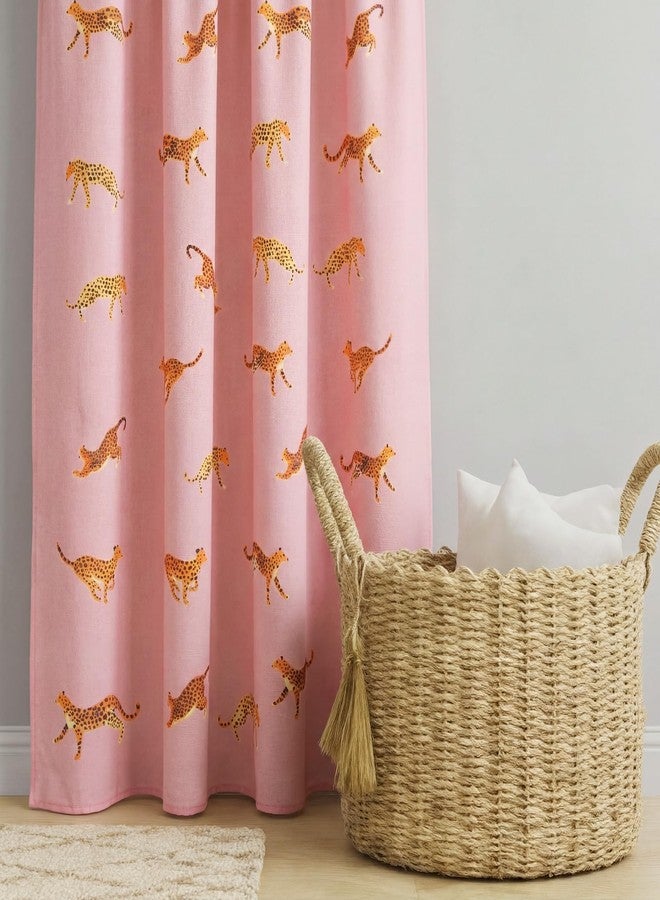 Mindsoft Leopard Shower Curtain for Bathroom 72 x 72 Inch Pink Tropical Animal Print Cotton Curtain with 12 Metal Hooks Waterproof Bathroom Decoration for Home Cheetah Trendy Style Bath Accessories - Image 5
