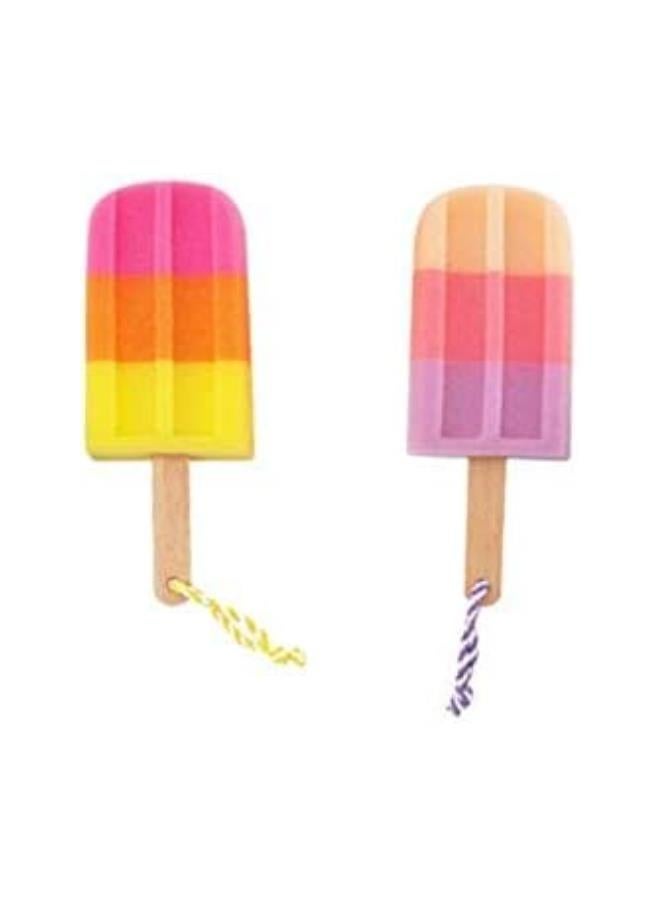 klarako Bath Sponge, Shower Sponge Body Scrubber 2Pcs Ice Cream Bath Ball Random Style - Image 2