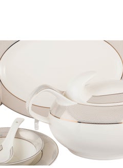 Dania 75-piece dining set made of pure porcelain with elegant and modern decor, suitable for all occasions and for 12 people  - Image 4