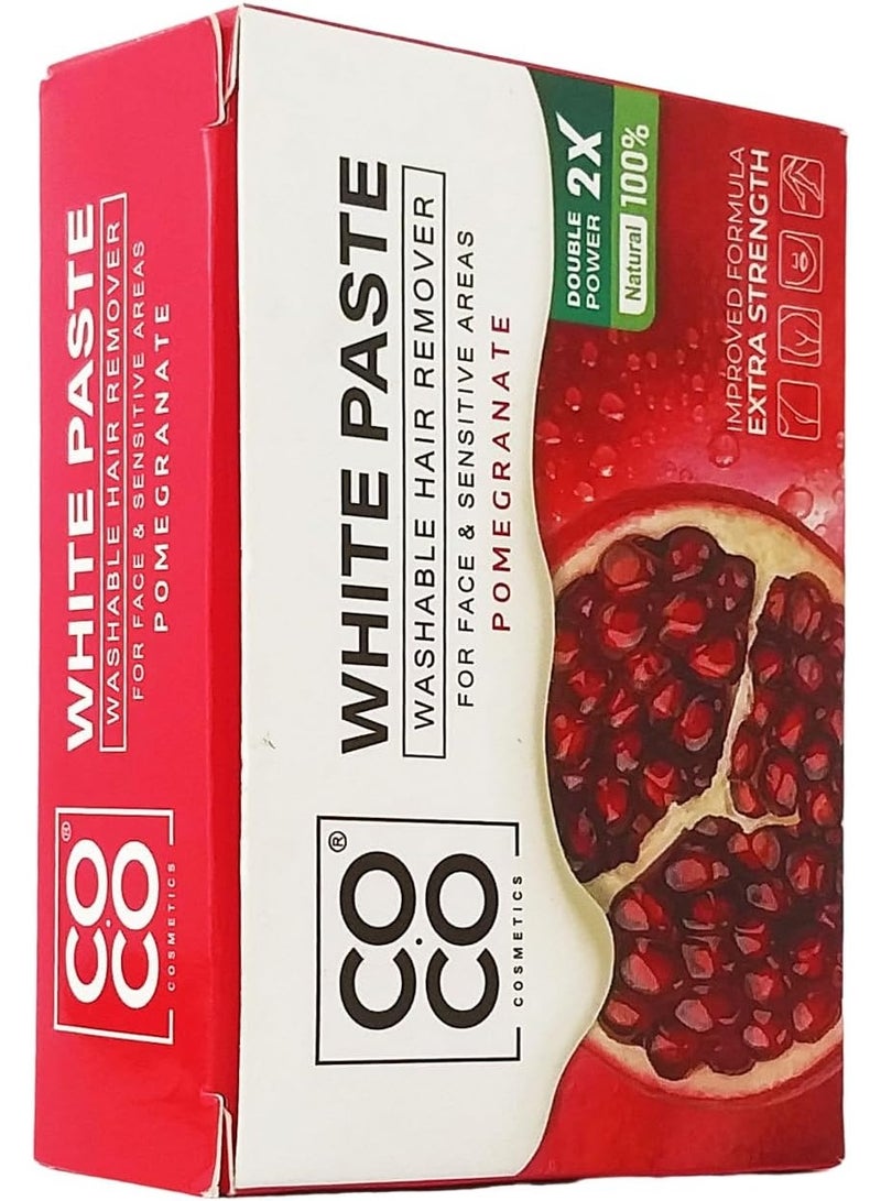 Coco White Paste Washable Hair Remover -  Pomegranate -100g - Image 3