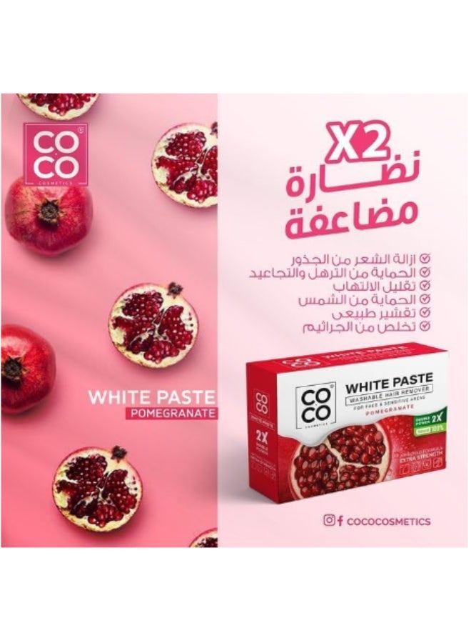 Coco White Paste Washable Hair Remover -  Pomegranate -100g - Image 2