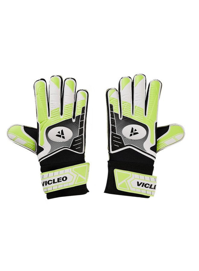 Vicleo Goalkeeper Gloves, Soccer Goalie Gloves For Adults, With Finger Protection, V321560, Fluorescent Green/black, Size 8 - Image 1